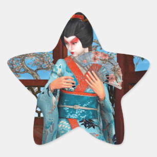 Geisha Star Sticker