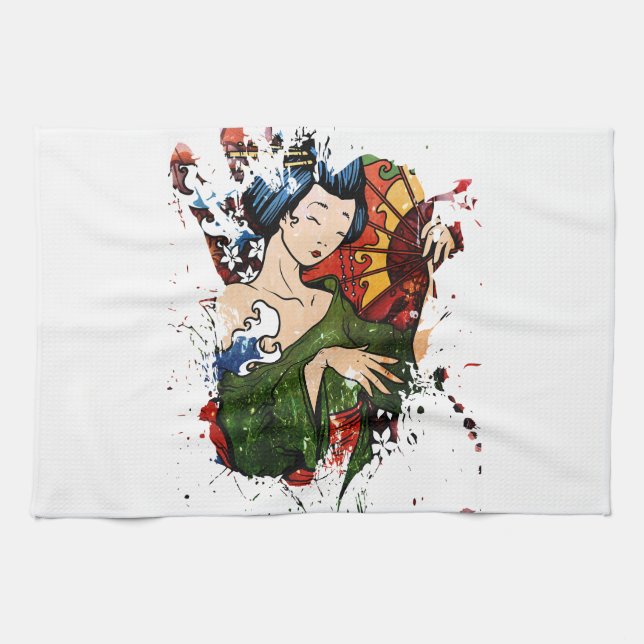 Geisha Tea Towel (Horizontal)