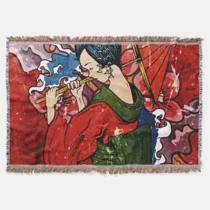Geisha Throw Blanket