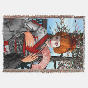 Geisha Throw Blanket