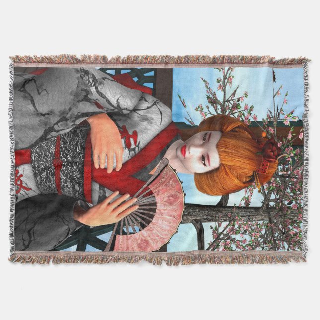 Geisha Throw Blanket (Front)