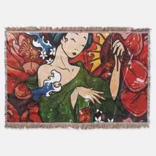 Geisha Throw Blanket