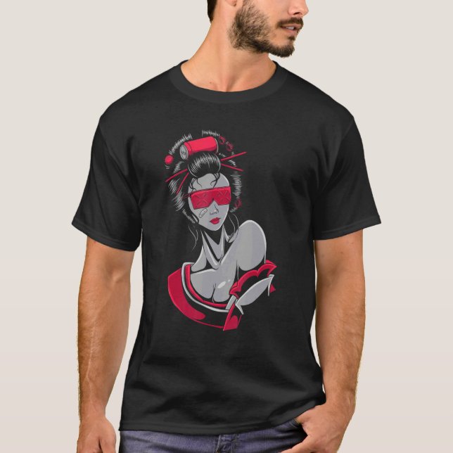 Geisha Traditional Japanese Female Entertainers Ja T-Shirt (Front)