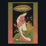 Geisha Umbrella Abstract Japan Pop Art Poster<br><div class="desc">Geisha Umbrella Abstract Japan Pop Art Poster.</div>