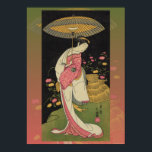 Geisha Umbrella Abstract Japan Pop Art Poster<br><div class="desc">Geisha Umbrella Abstract Japan Pop Art Poster.</div>