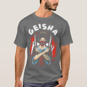 Geisha With KatanaJapanese ArtJapan Geisha Women P T-Shirt
