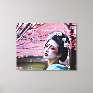 Geisha Woman Canvas Print