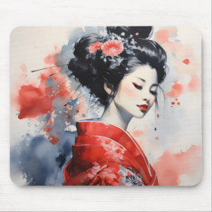 Geisha Woman Japan Mouse Mat