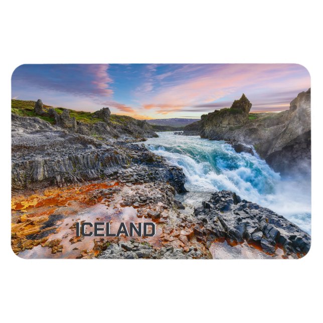 Geitafoss Waterfalls, Iceland Magnet (Horizontal)