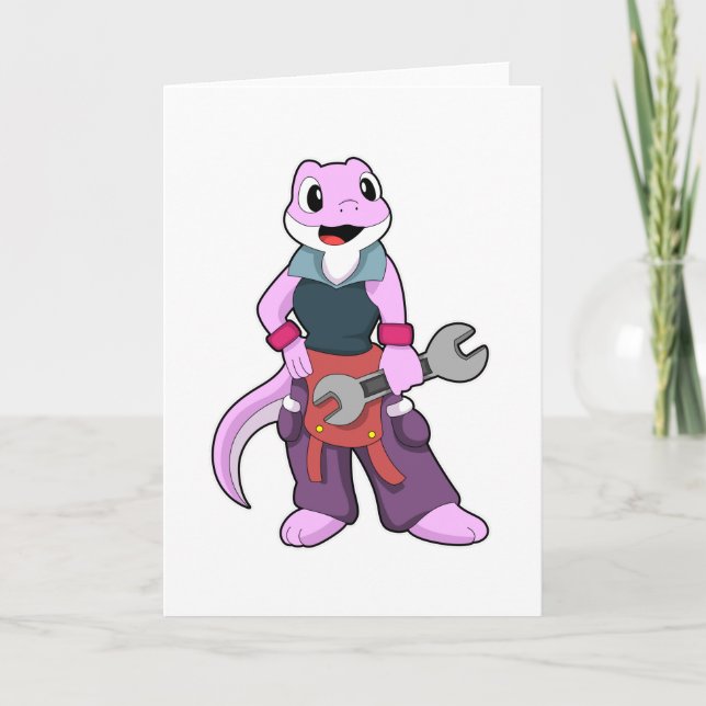 Geko as Mechanic with Wrench Card (Front)