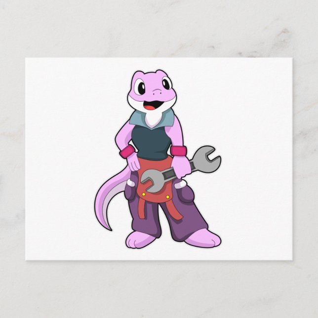 Geko as Mechanic with Wrench Postcard (Front)