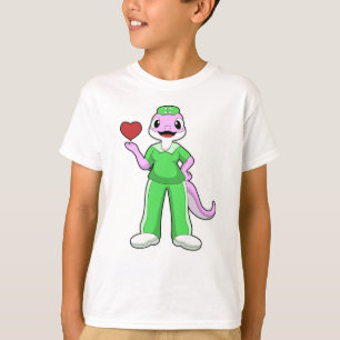 Geko as Nurse with Heart T-Shirt