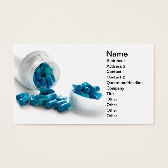 Gel capsule business card