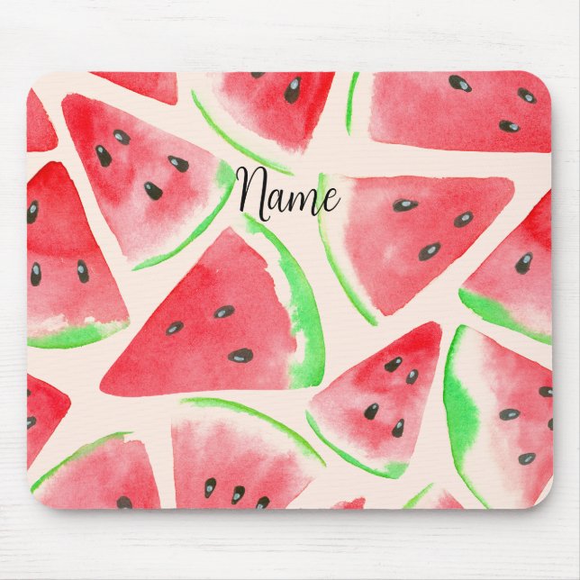 Gel Mousepad, Watercolour watermelon  Mouse Mat (Front)