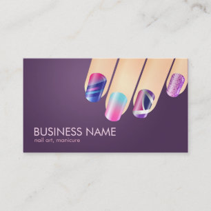 Gel or Acrylic Nail Business Card