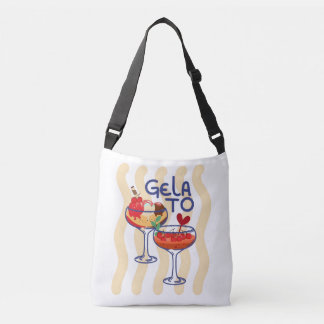 🍦 GELA TO – Cute Retro Gelato Graphic Crossbody Bag