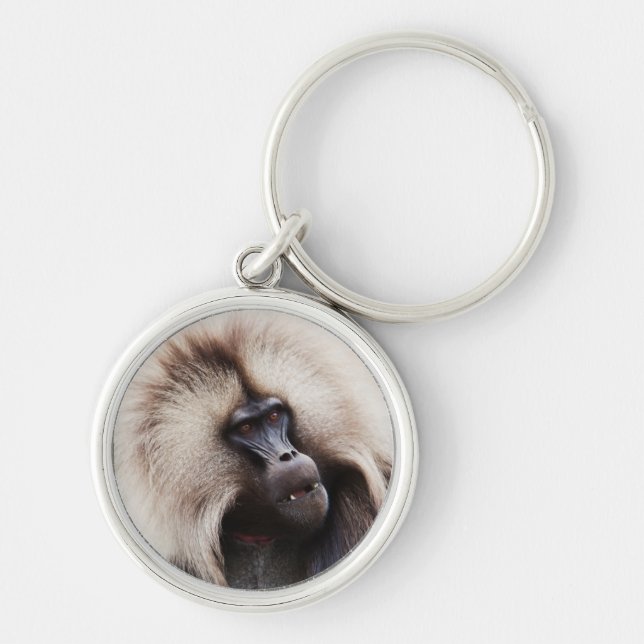 Gelada Baboon, Ethiopia Key Ring (Front)
