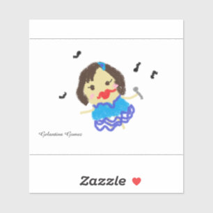 Gelantina Gomez Singing Sticker