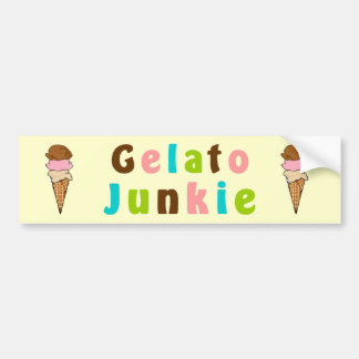 Gelato Junkie Bumper Sticker