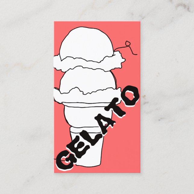 gelato scribble punch card (Front)