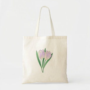 Gelb-lila Tulpe Tote Bag
