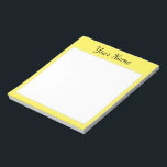 Gelb personalisiert notepad<br><div class="desc">personalisiert</div>