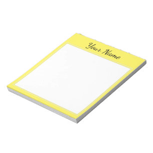 Gelb personalisiert notepad