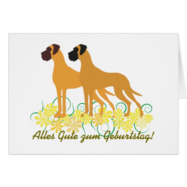 Gelbe Doggen Karte (Front Horizontal)