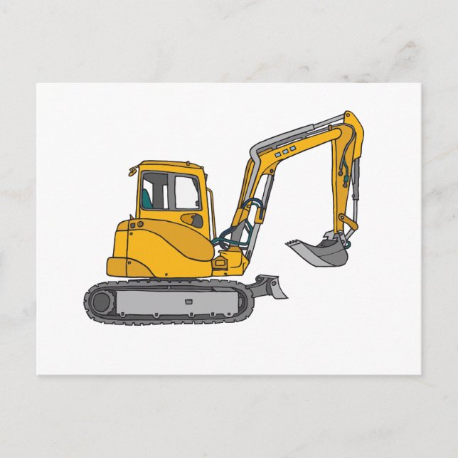 Gelber Bagger Postcard (Front)