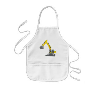 gelber Kettenbagger Kids Apron