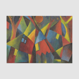 Gelbroter Mond Uber Sturzenden by Arnold Topp Tissue Paper