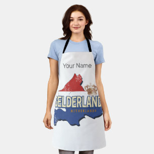 Gelderland Netherlands Vintage Map Dutch Souvenir Apron