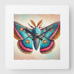Gelechiid moth 221024IREF223 - Watercolor Square Wall Clock