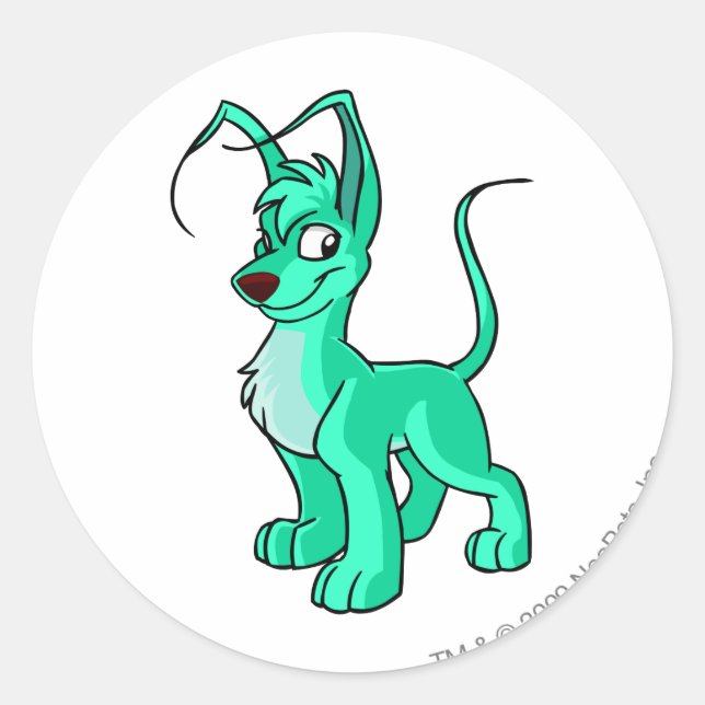 Gelert Green Classic Round Sticker (Front)