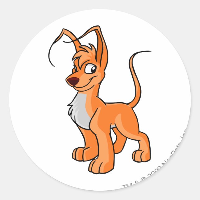 Gelert Orange Classic Round Sticker (Front)