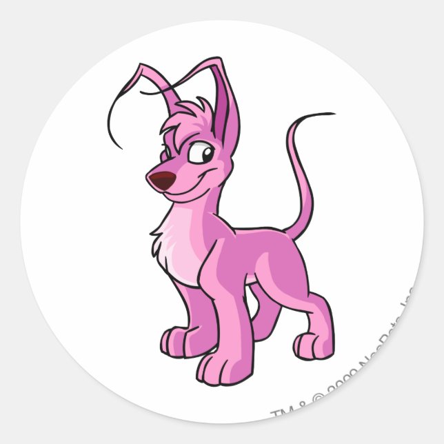 Gelert Pink Classic Round Sticker (Front)
