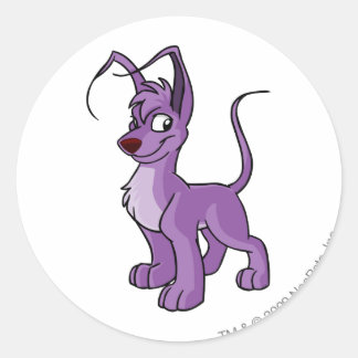 Gelert Purple Classic Round Sticker