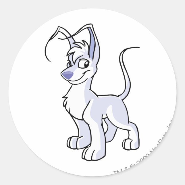 Gelert White Classic Round Sticker (Front)