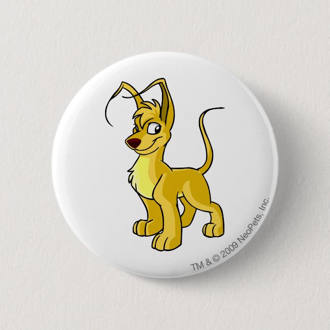 Gelert Yellow 6 Cm Round Badge (Front)