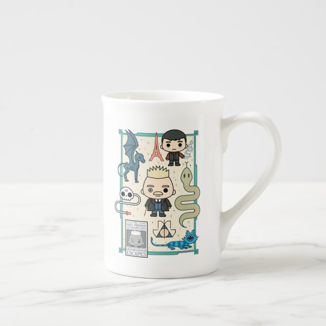 GELLERT GRINDELWALD™ & Barebone Cartoon Bone China Mug (Right)