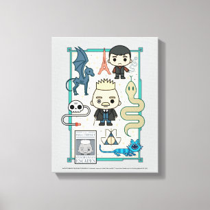 GELLERT GRINDELWALD™ & Barebone Cartoon Canvas Print