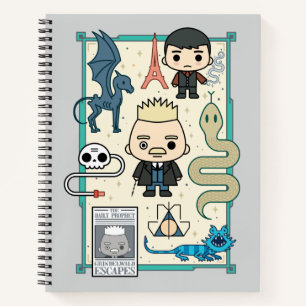 GELLERT GRINDELWALD™ & Barebone Cartoon Notebook
