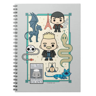 GELLERT GRINDELWALD™ & Barebone Cartoon Notebook