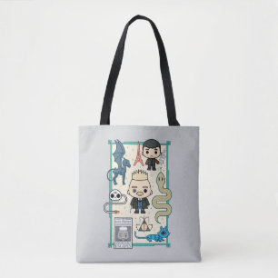 GELLERT GRINDELWALD™ & Barebone Cartoon Tote Bag