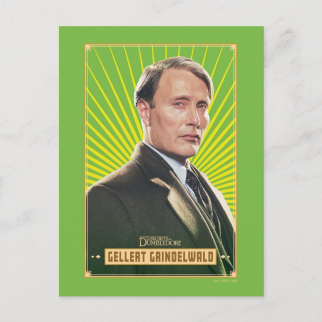 Gellert Grindelwald Character Graphic Postcard (Front)