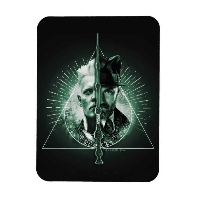 GELLERT GRINDELWALD™ Versus Dumbledore Magnet (Vertical)