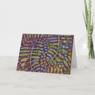 Gelli Print Stencil Abstract Art Card