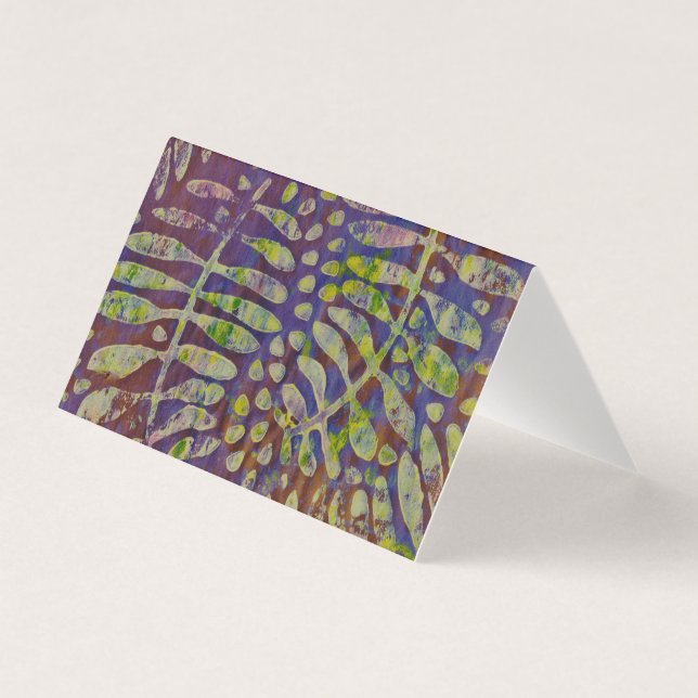 Gelli Print Stencil Abstract Art Card (Front)