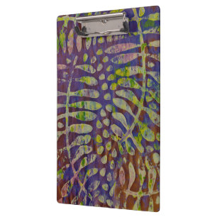 Gelli Print Stencil Abstract Art Clipboard