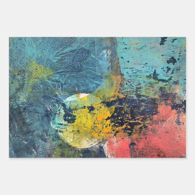 Gelli Print Wrapping Paper Set (Front)